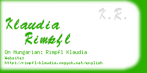 klaudia rimpfl business card